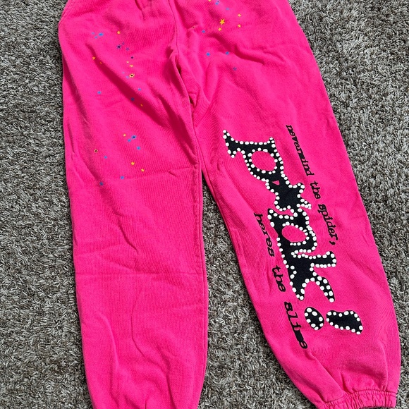 Sp5der Sweatpants (Pink) - Picture 1 of 6